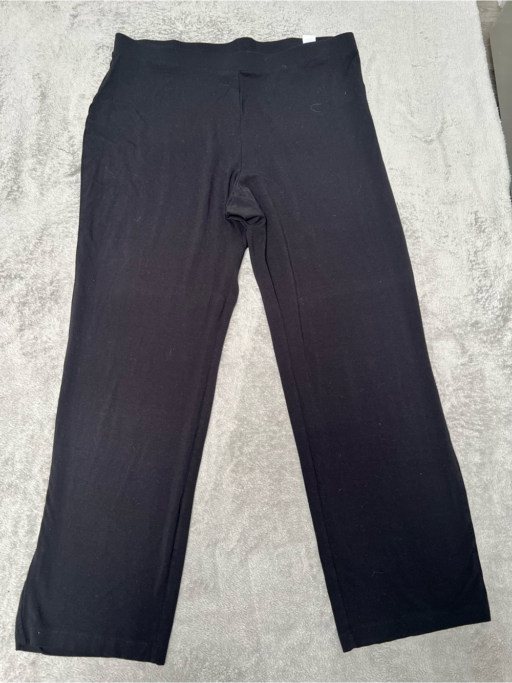 Susan Graver Black Knit Track Pants